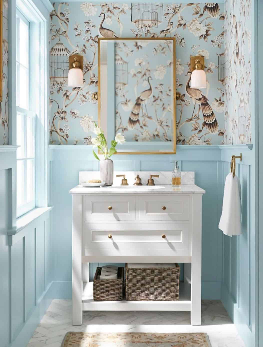 1053x1388 Bathroom wallpaper that will inspire your next home upgrade