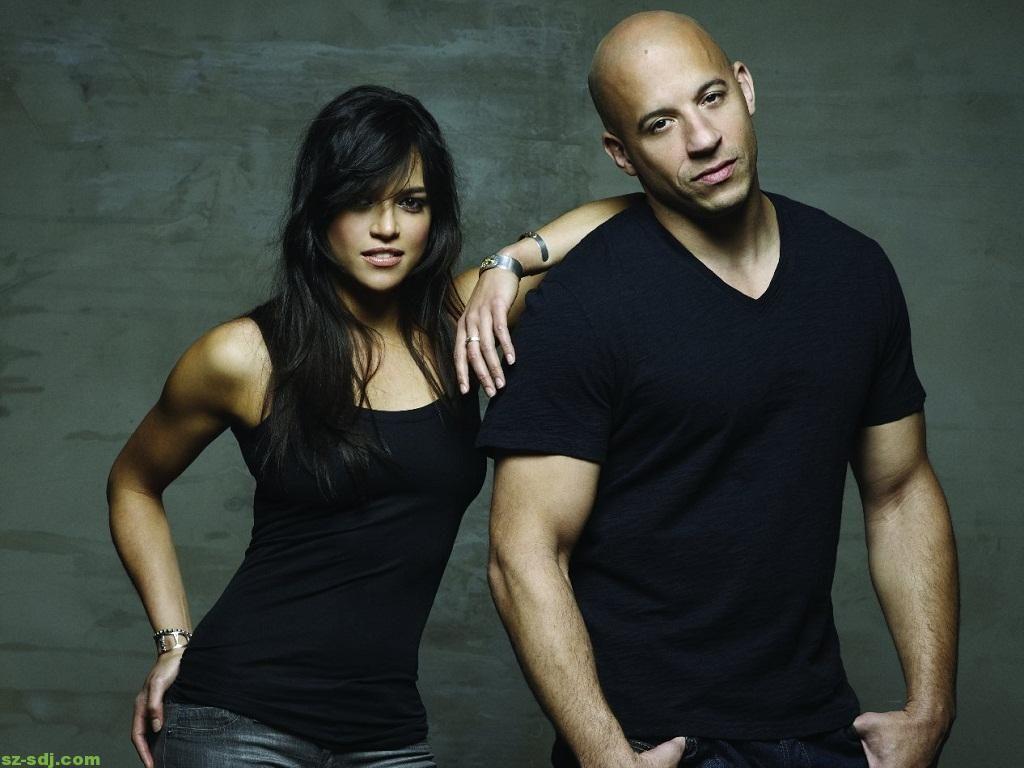 1024x768 Vin Diesel With Michelle Rodriguez Wallpaper Rodriguez Y Vin Diesel Wallpaper & Background Download