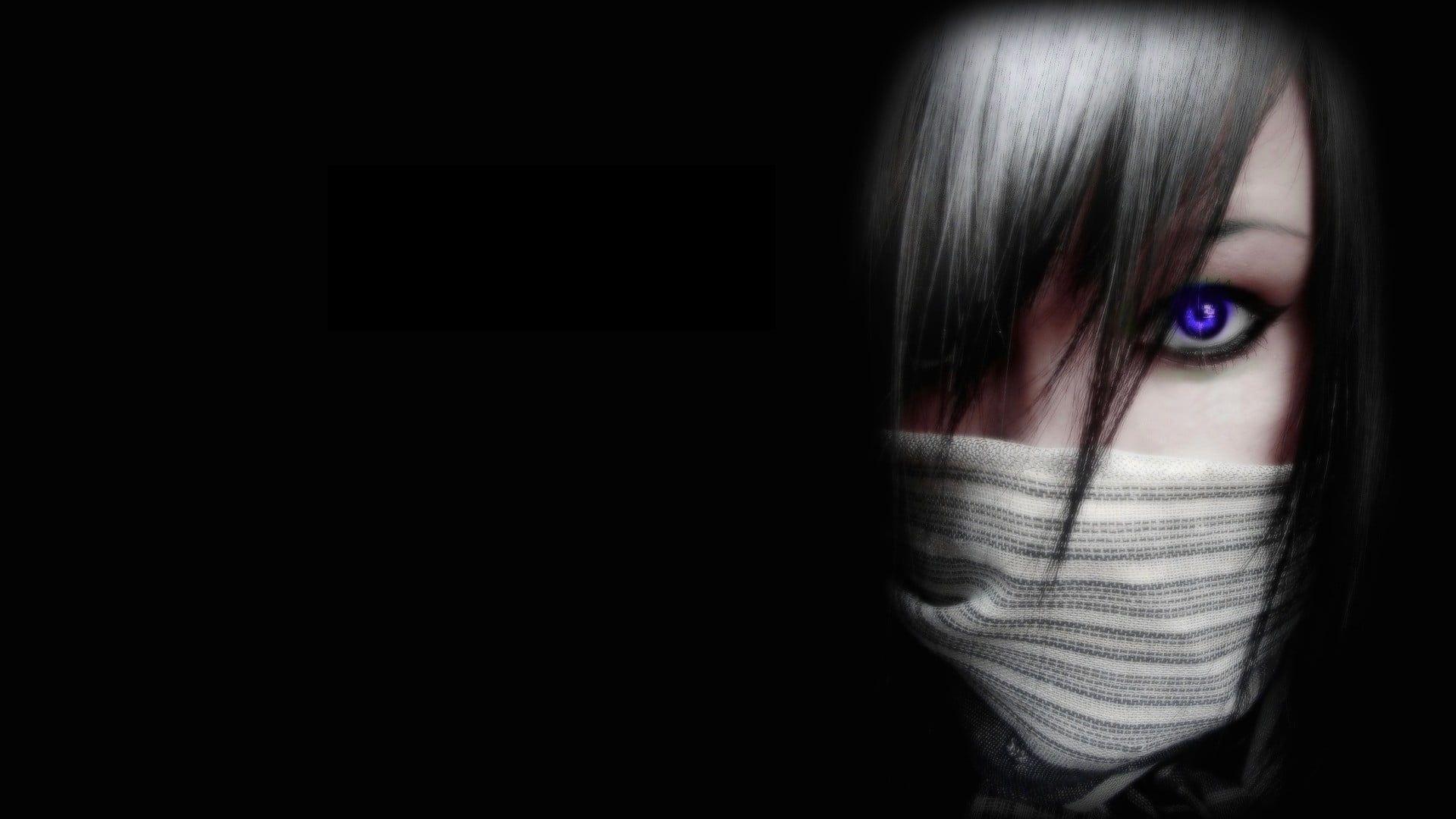 1920x1080 Woman n gray face mask HD wallpaper