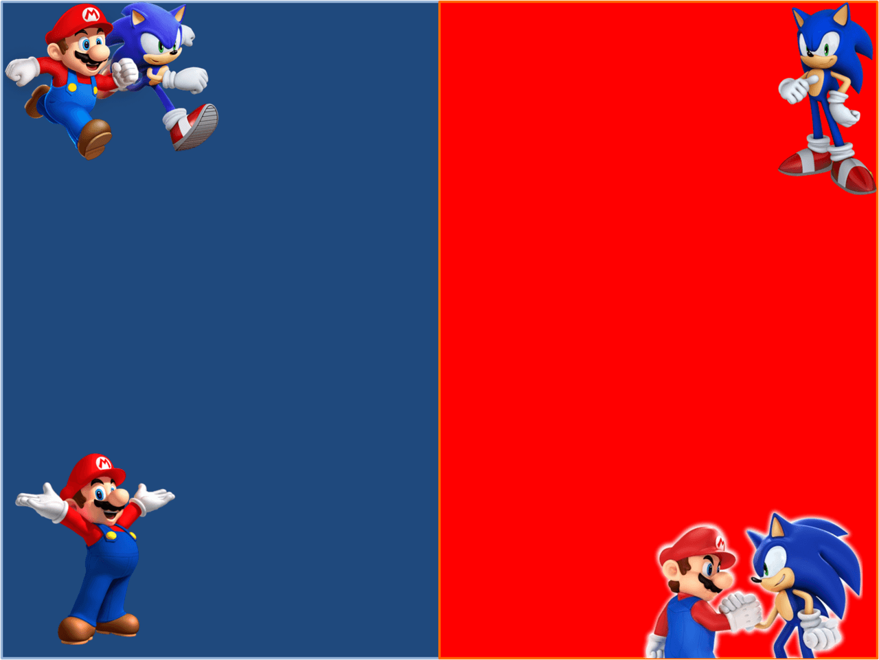 1280x961 Sonic Vs Mario Wallpaper
