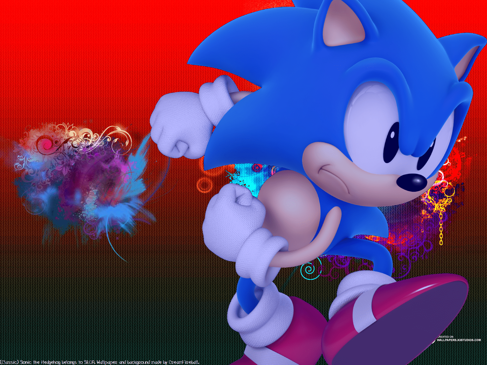 1600x1200 Free download Classic Sonic Wallpaper