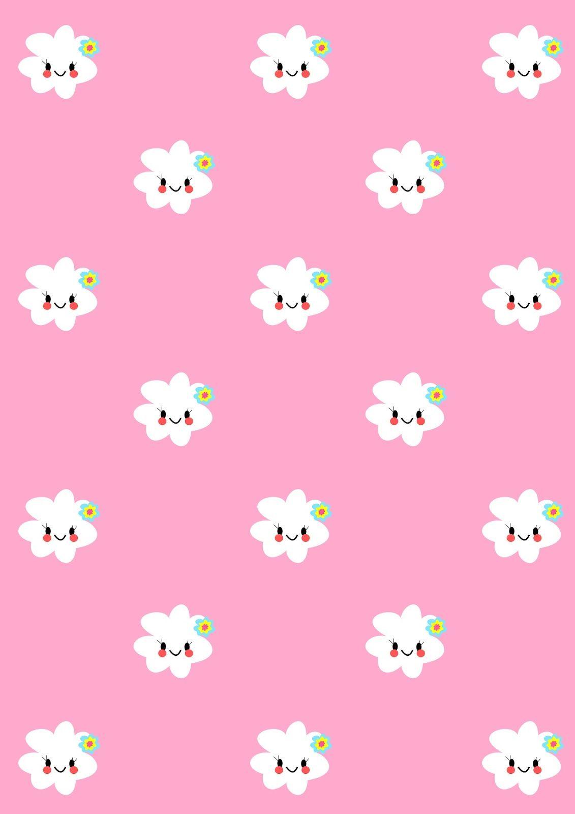 1131x1600 Free printable kawaii flower paper. girly pink. Free printable