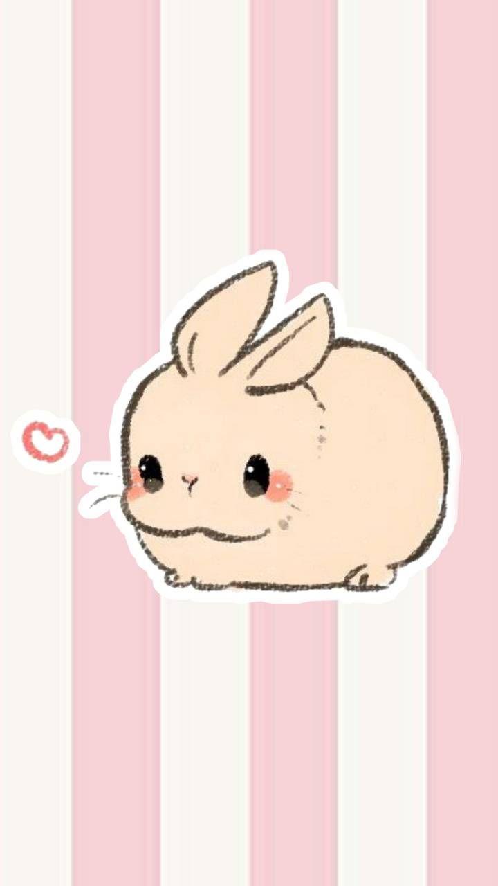 720x1280 Cute Bunny Drawing Wallpaper