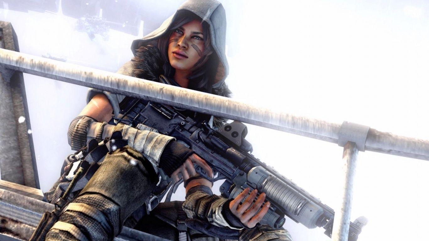1366x768 video game girl wallpaper