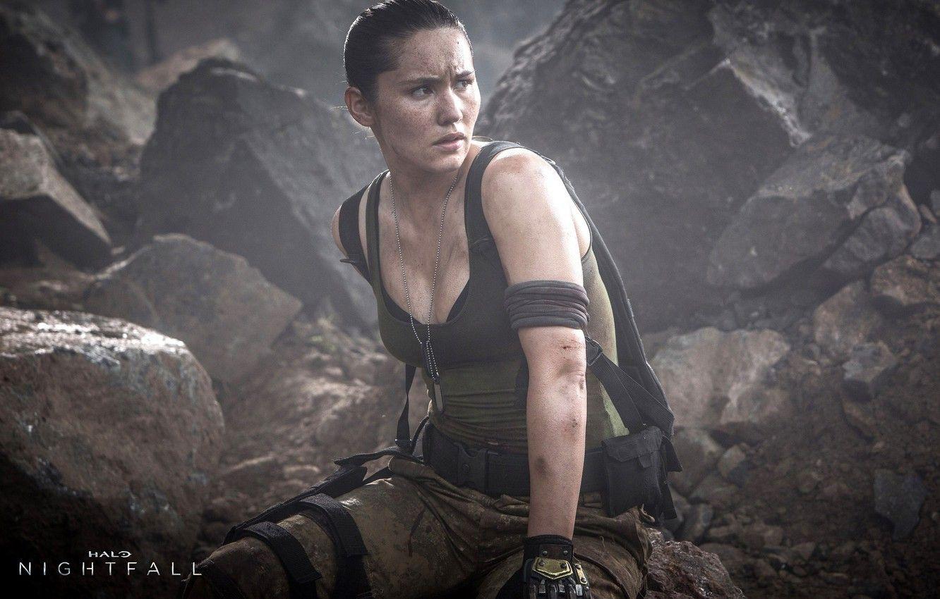 1332x850 Wallpaper girl, Halo, soldier, woman, brunette, Christina Chong