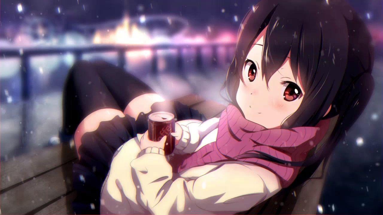 1280x720 Animated Wallpaper Anime Girl in Snow