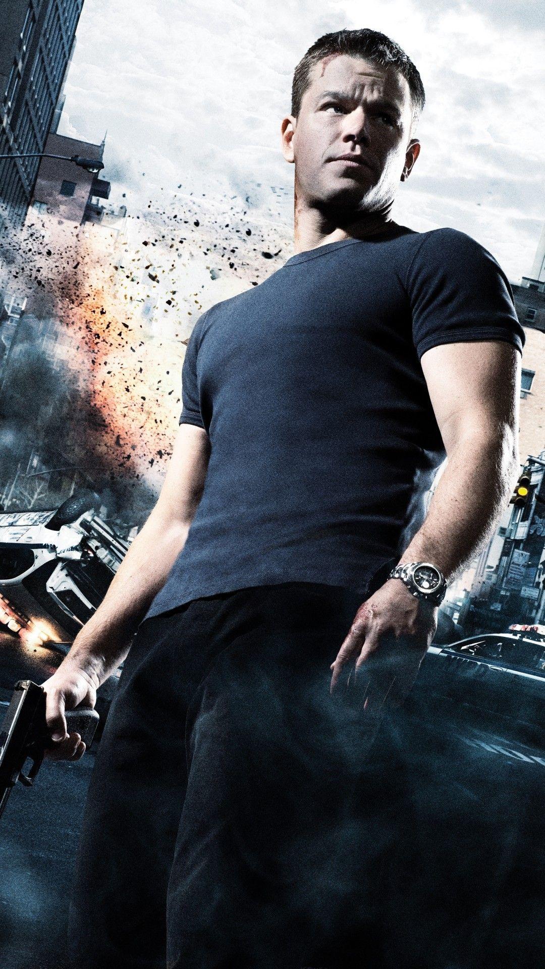 1080x1920 Download 1080x1920 The Bourne Ultimatum, Matt Damon, Explosion