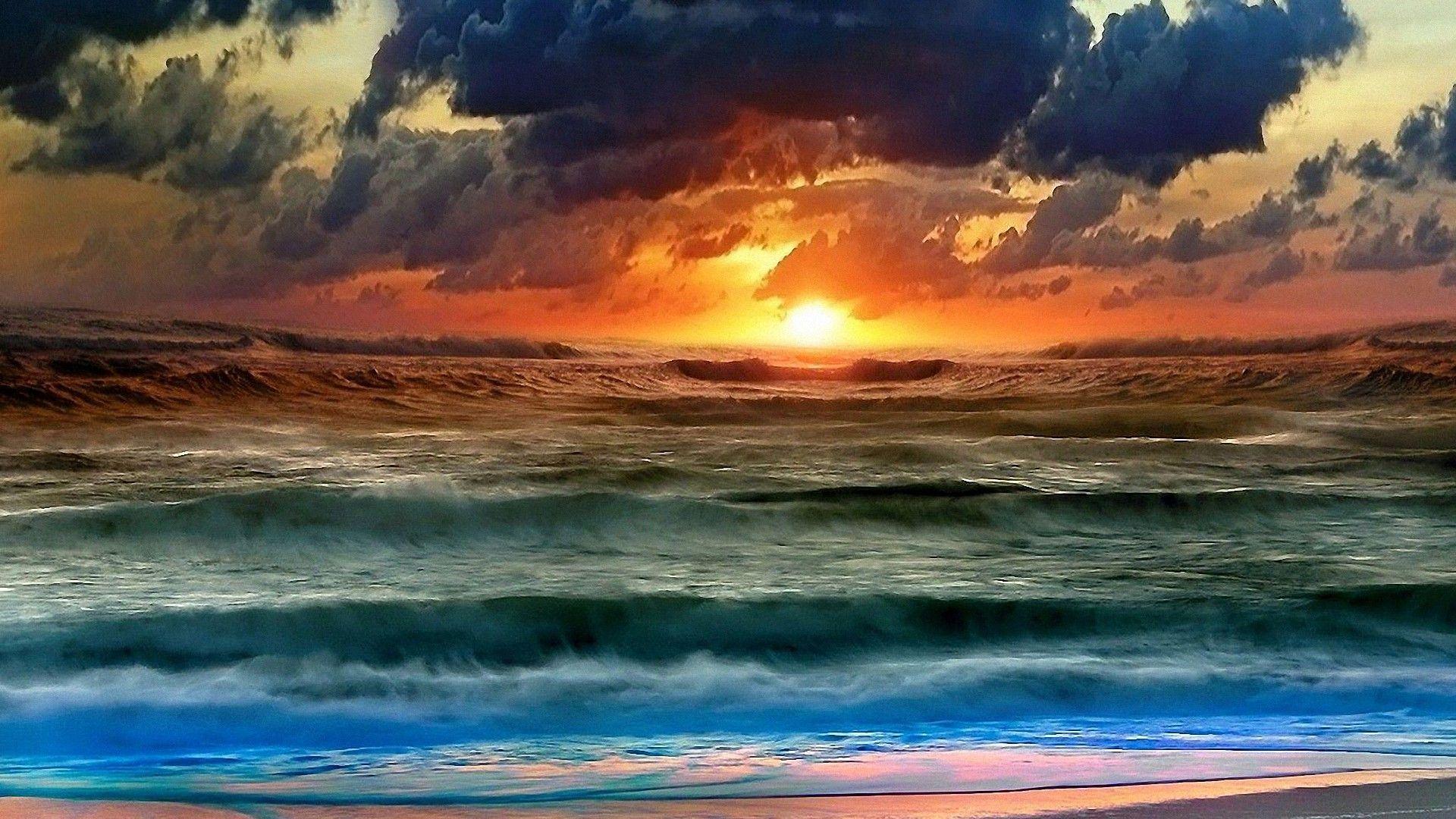 1920x1080 Beautiful Dream Beach Sunset HD Background
