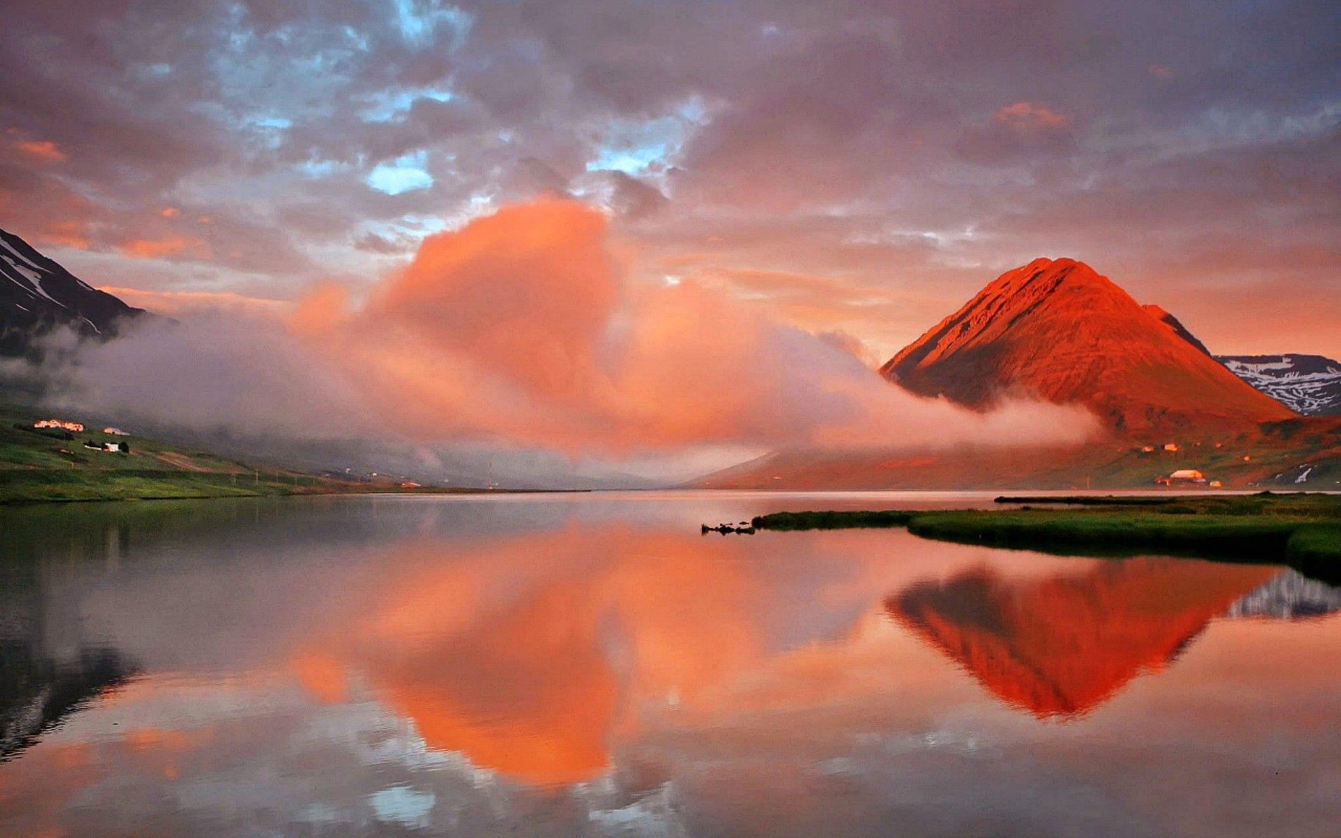 1920x1200 Hoàng hôn: Iceland Buổi sáng sớm Bình minh lên Một Mặt nước phản chiếu HD https://wallpaperaccess.com/full/232734.jpg