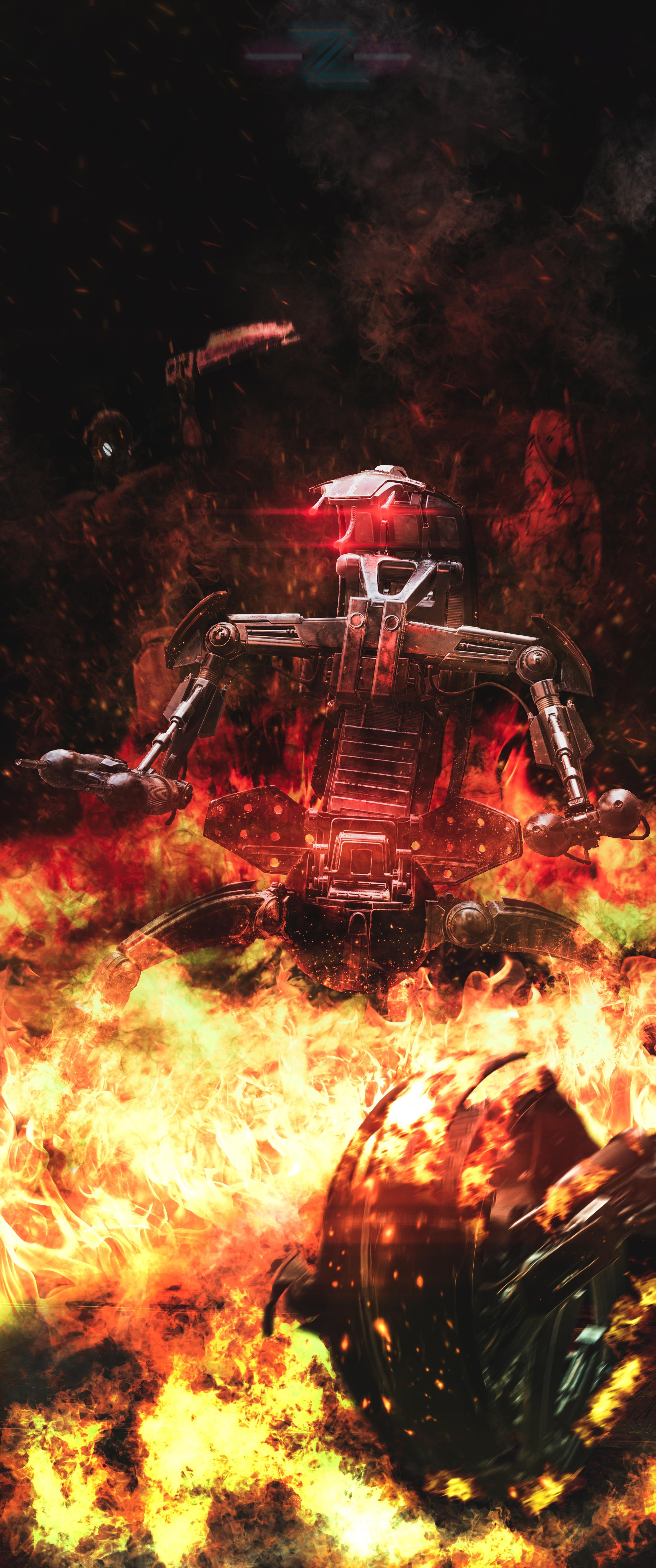 2880x6880 Rollie Fireballs Droidekas in Star Wars Battlefront 2