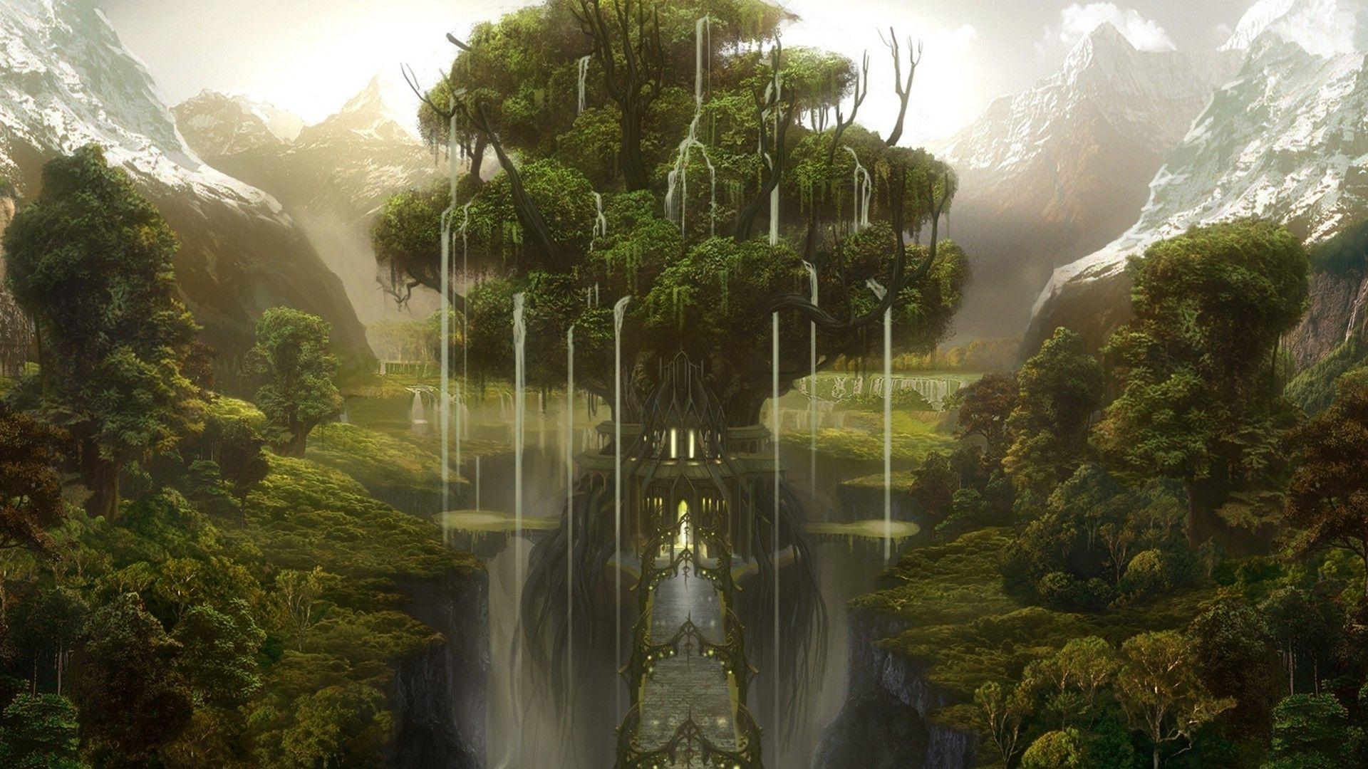 1920x1080 Yggdragil Tree Of Life Fantasy Hd Wallpaper 1920×1080 4167