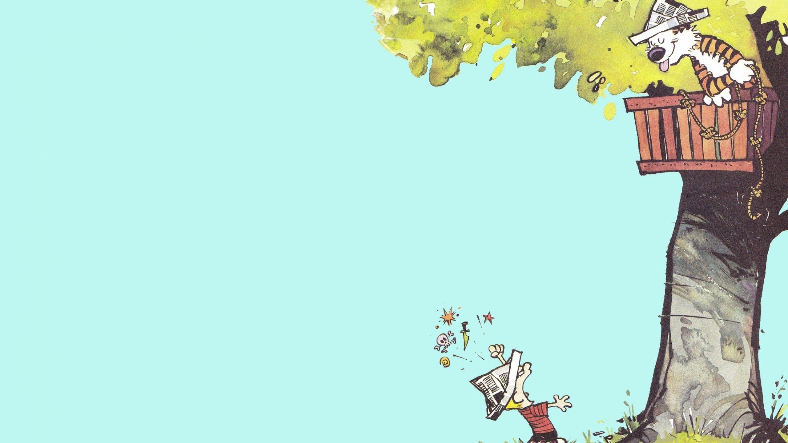 2560x1440 Download 2560x1440 Calvin And Hobbes, Comic Book Wallpaper