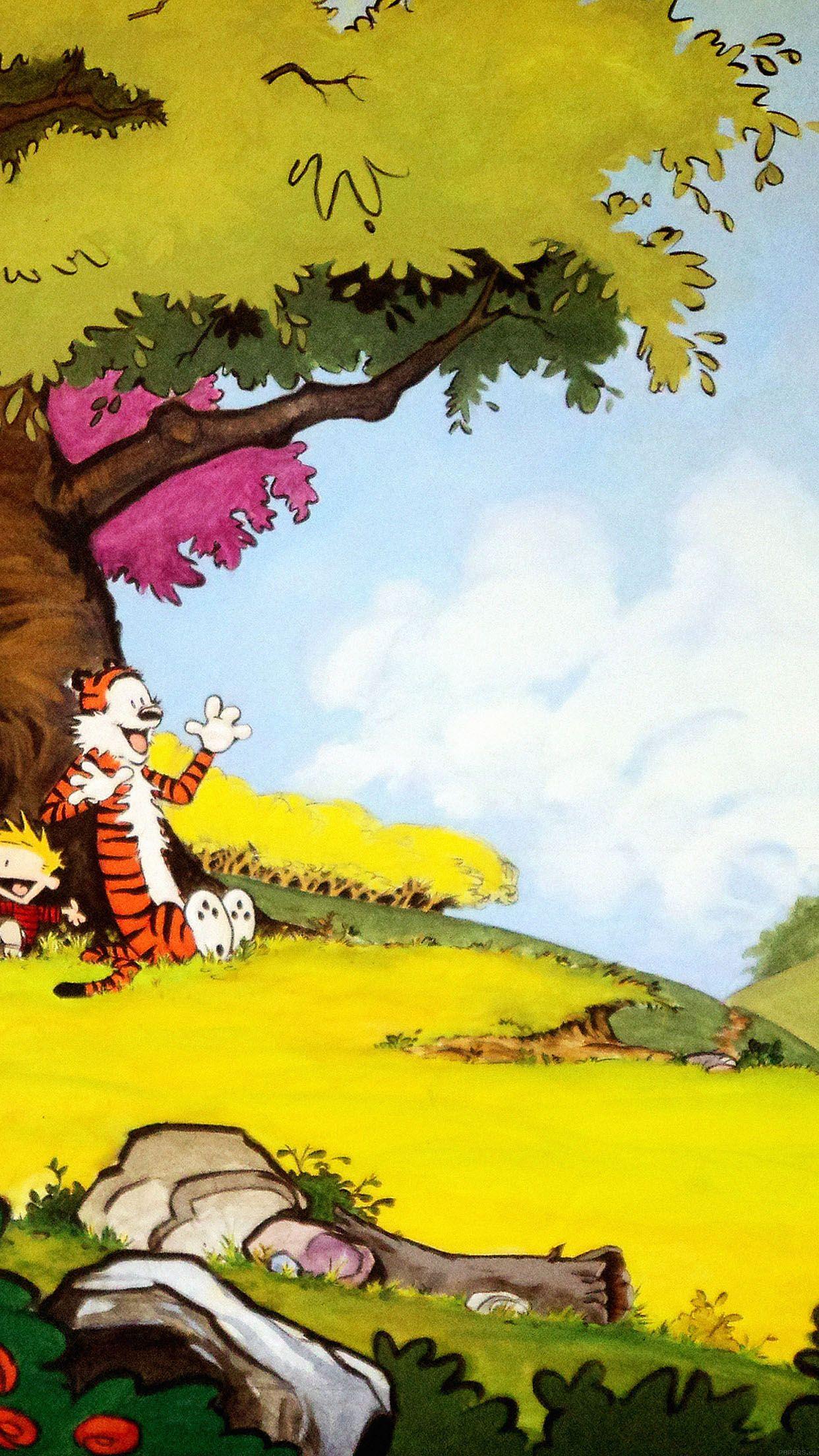 1242x2208 Wallpaper Calvin And Hobbes After Nap