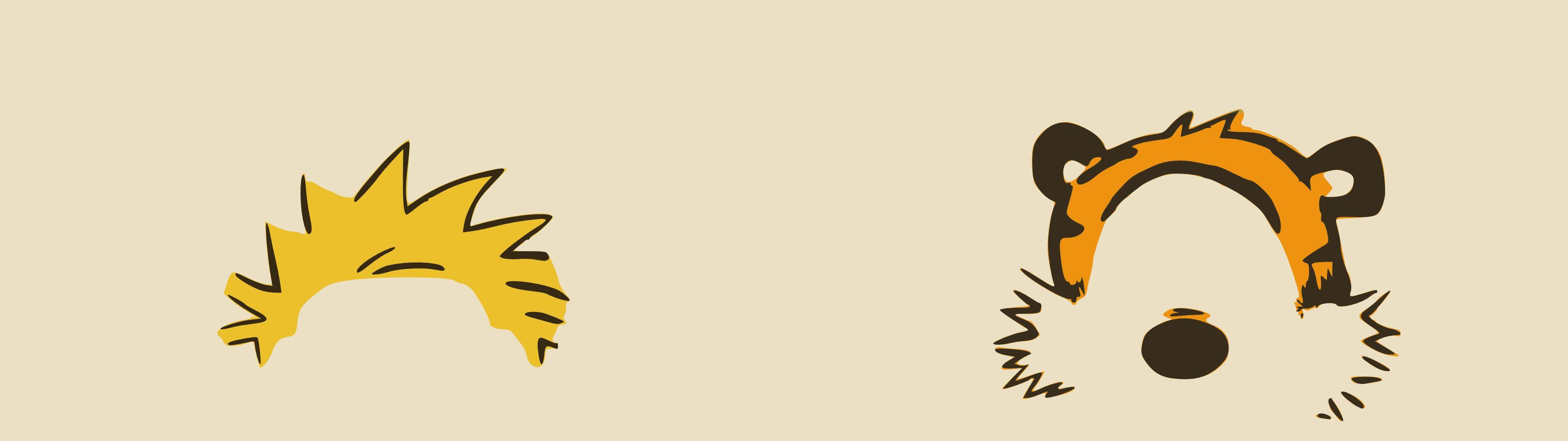 3840x1080 Calvin And Hobbes Dual Screen Wallpaper