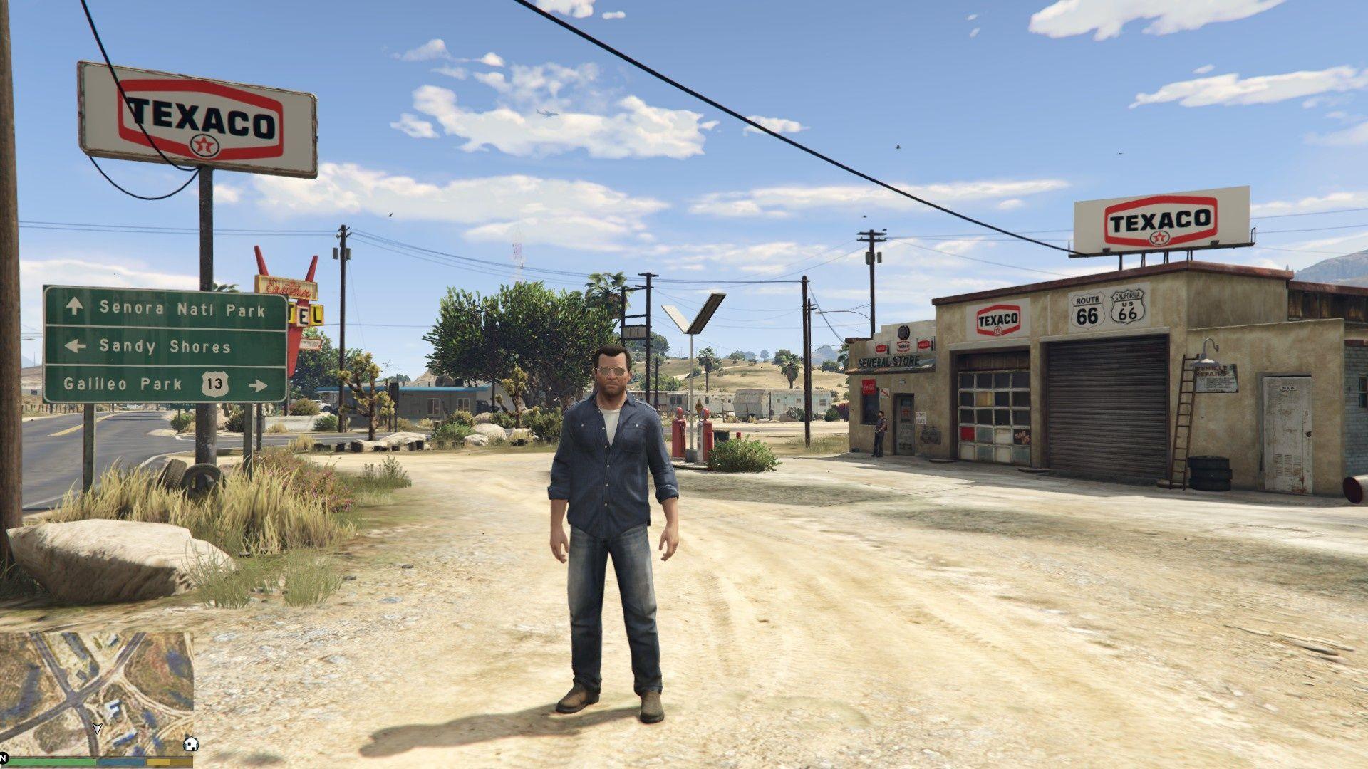 1920x1080 Old Texaco Gas Station