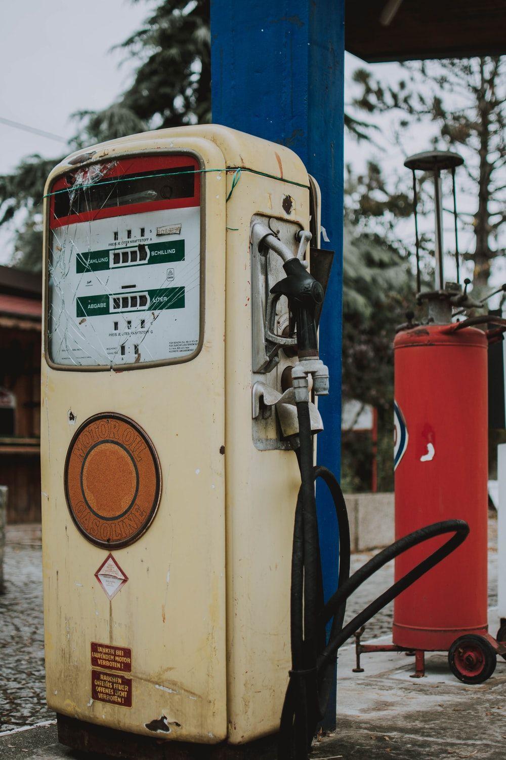 1000x1500 vintage white and black gasoline pump photo