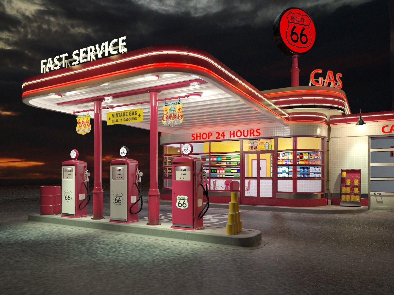 Vintage Gas Station Wallpapers - Top Free Vintage Gas Station