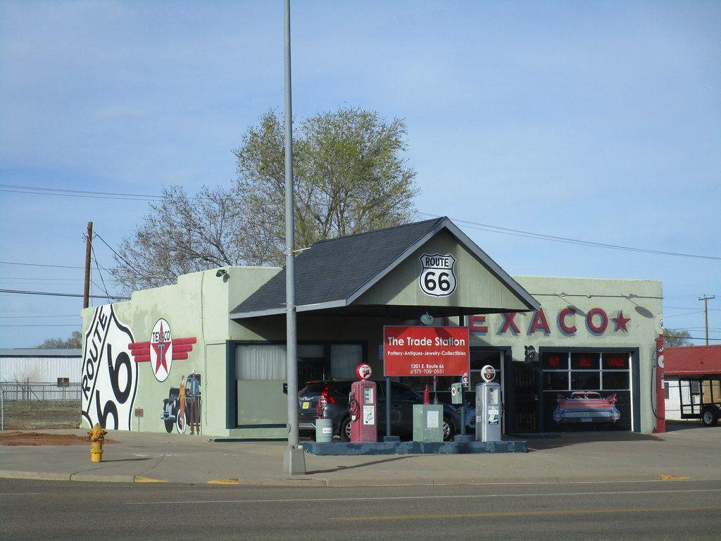 1024x768 Repurposed Vintage Route 66 Gas Station, Murals & Sign: Tu