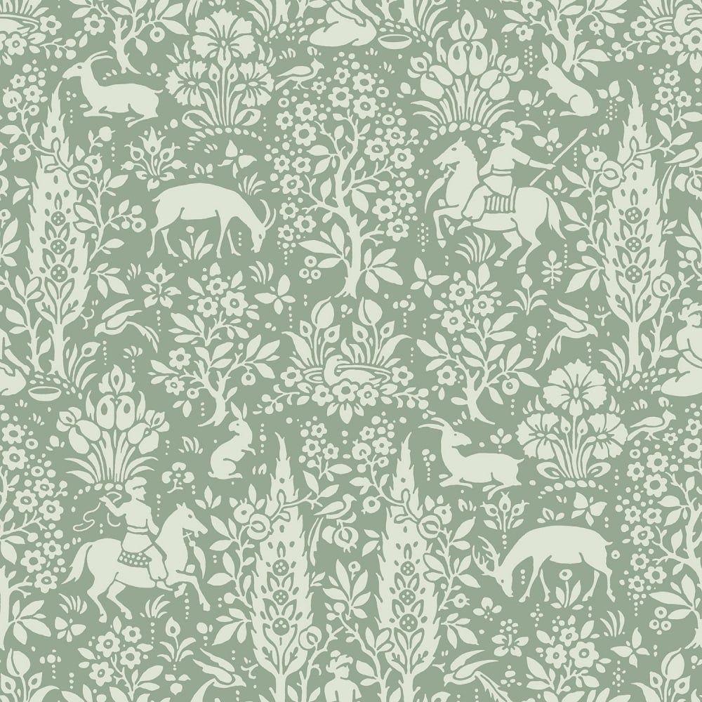 Enchanted Woodland Wallpaper 120872 by Joules in Navy Blue buy online from  the rug seller uk
