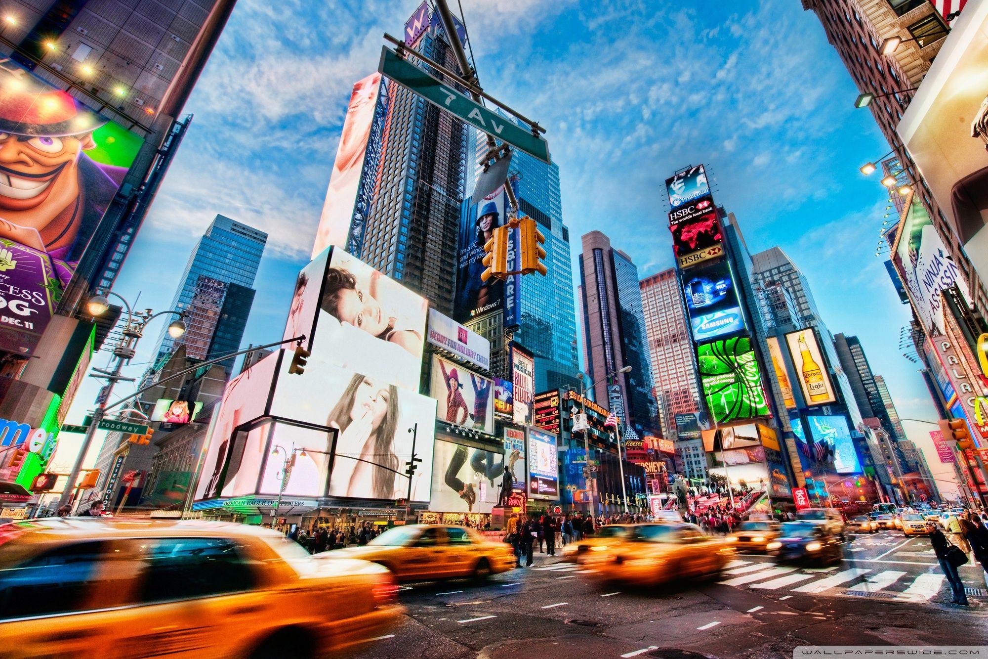 2000x1333 Times Square New York ❤ 4K HD Desktop Wallpaper for 4K Ultra HD TV