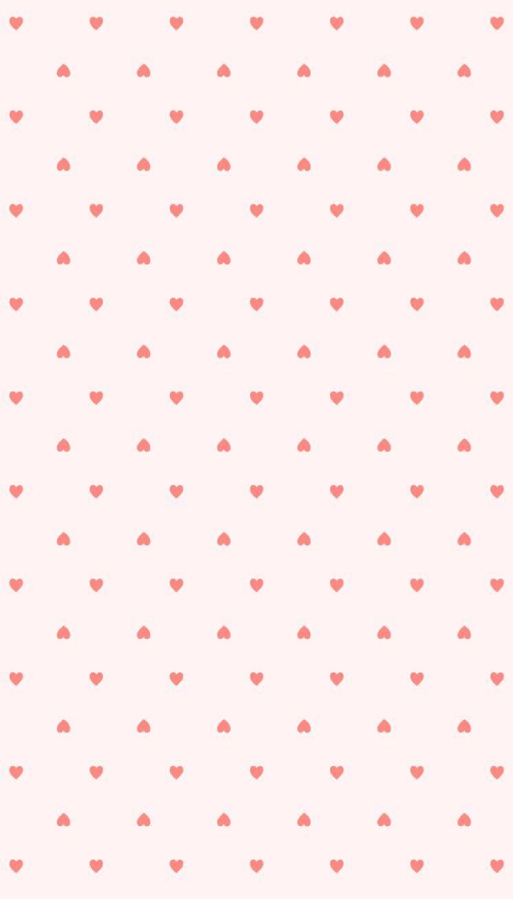 Seamless Pattern With Red Hearts Romantic Creamy Peach Background For  Textile Wallpaper Fabric Design Vector Illustration Stock Illustration   Download Image Now  iStock