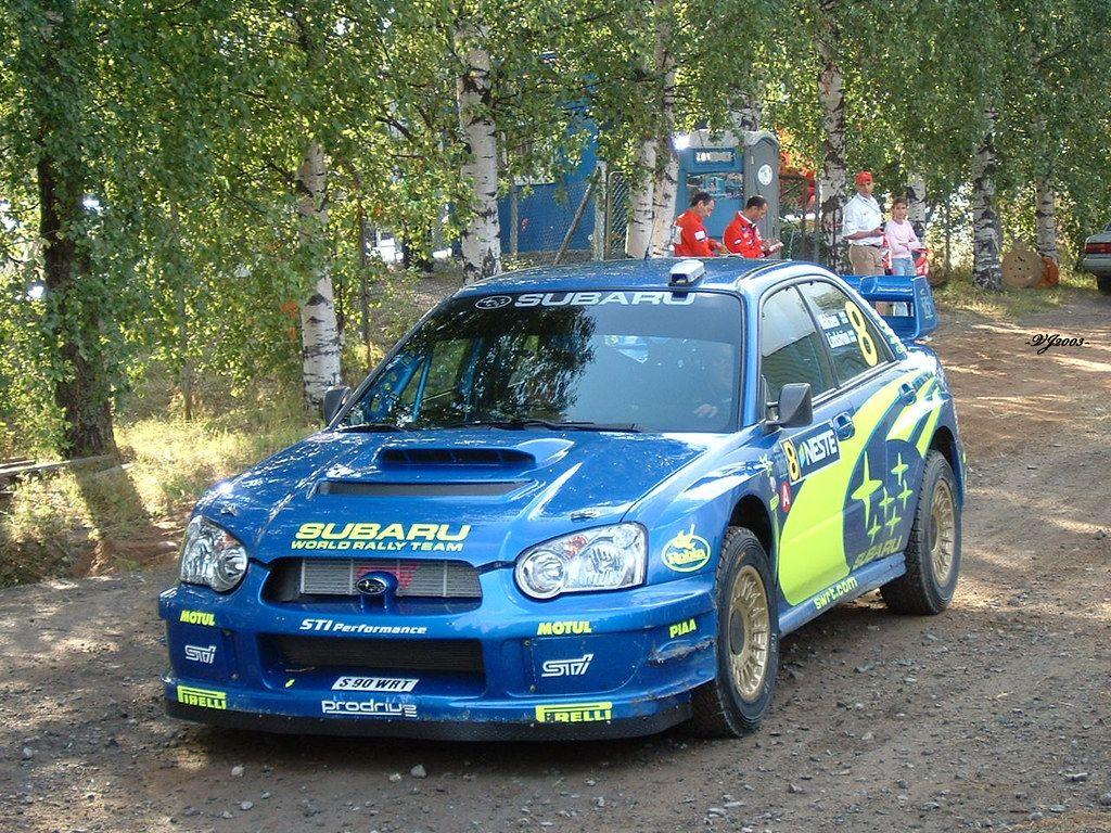 1024x768 Tommi Mäkinen, Subaru Impreza WRC. Rally Finland 2003. Ville
