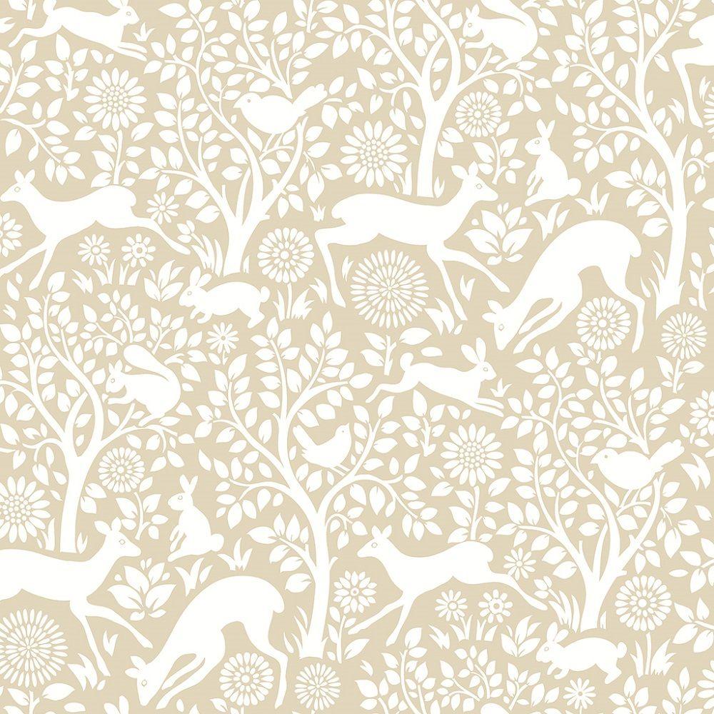 1000x1000 A Street Prints Woodland Meadow Woodland Animals Wallpaper 2702 22733