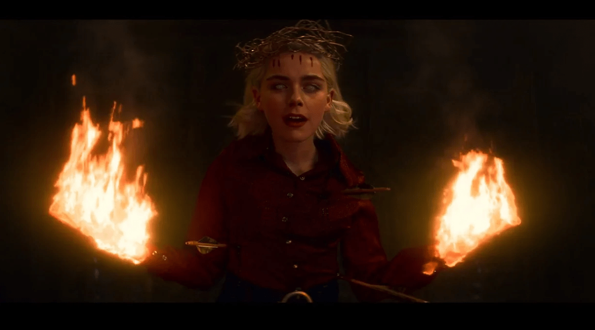 1219x677 Fiery Chilling Adventures of Sabrina Season 3 Poster Drags
