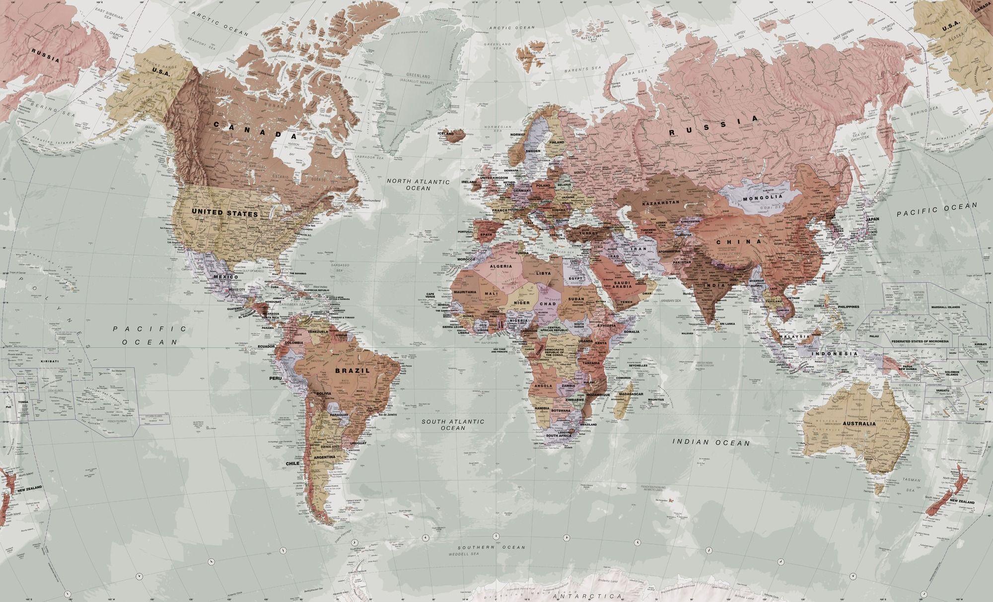 74 World Map Wallpapers  WallpaperSafari