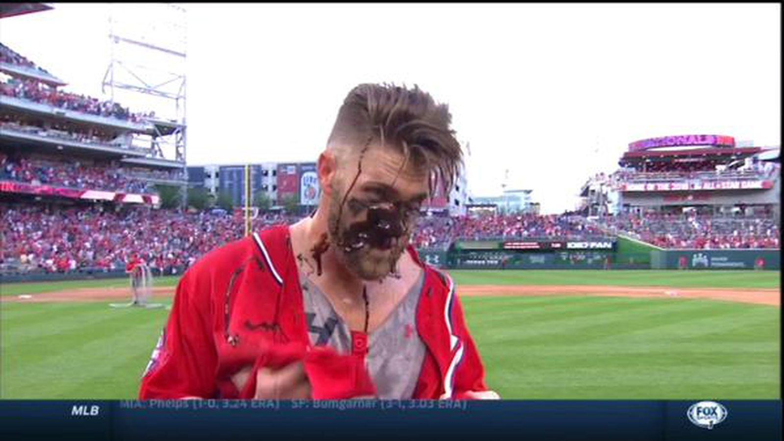 1600x900 Bryce Harper Celebrates Walk Off Homer With Chocolate Syrup