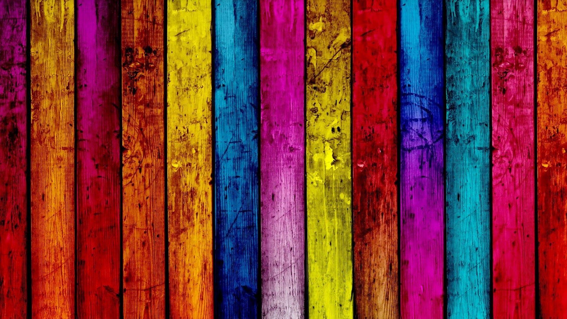 1920x1080 Colourful Amazing Wooden Painted Background HD