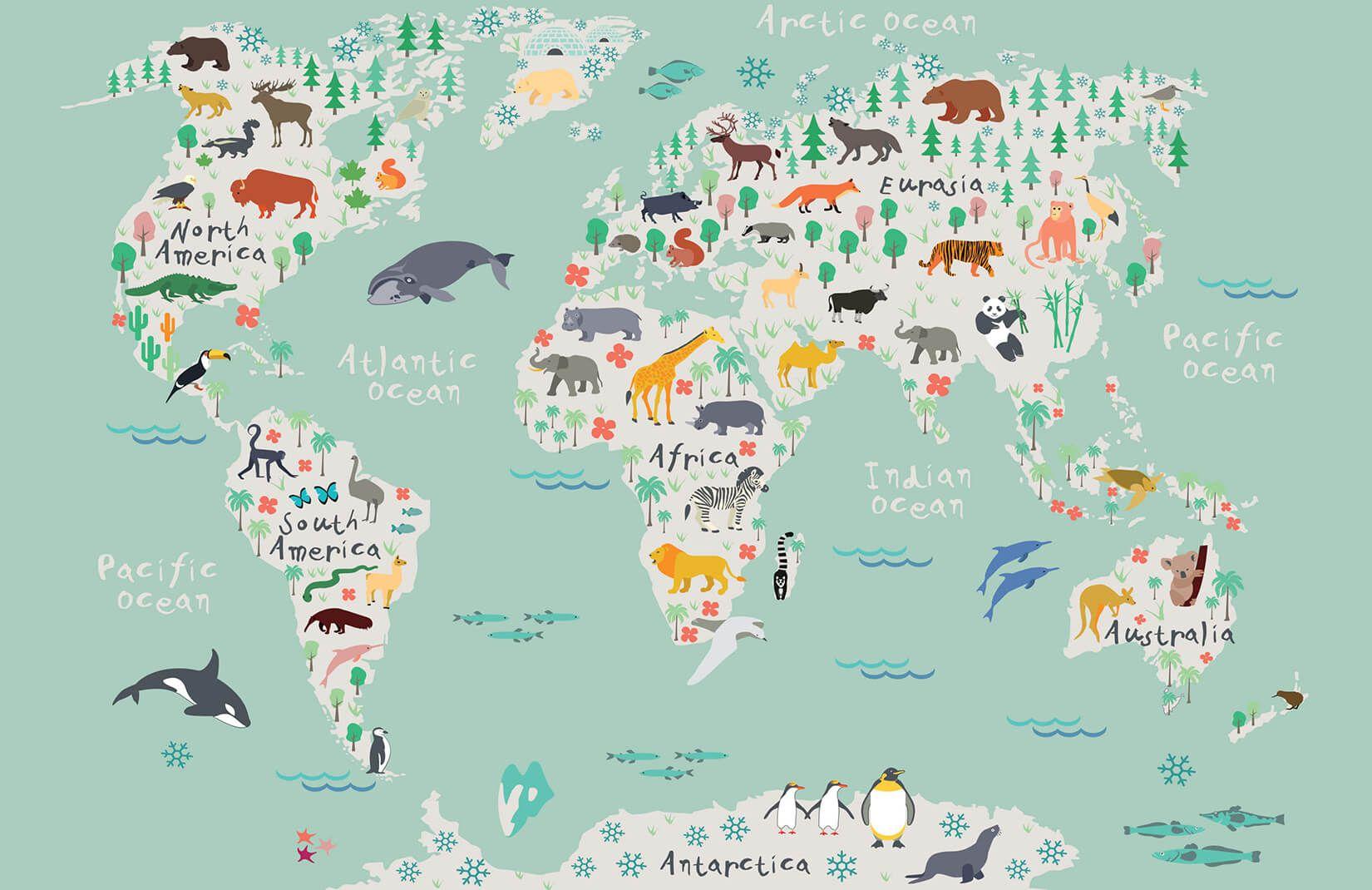 1650x1100 Childrens Map Wallpaper