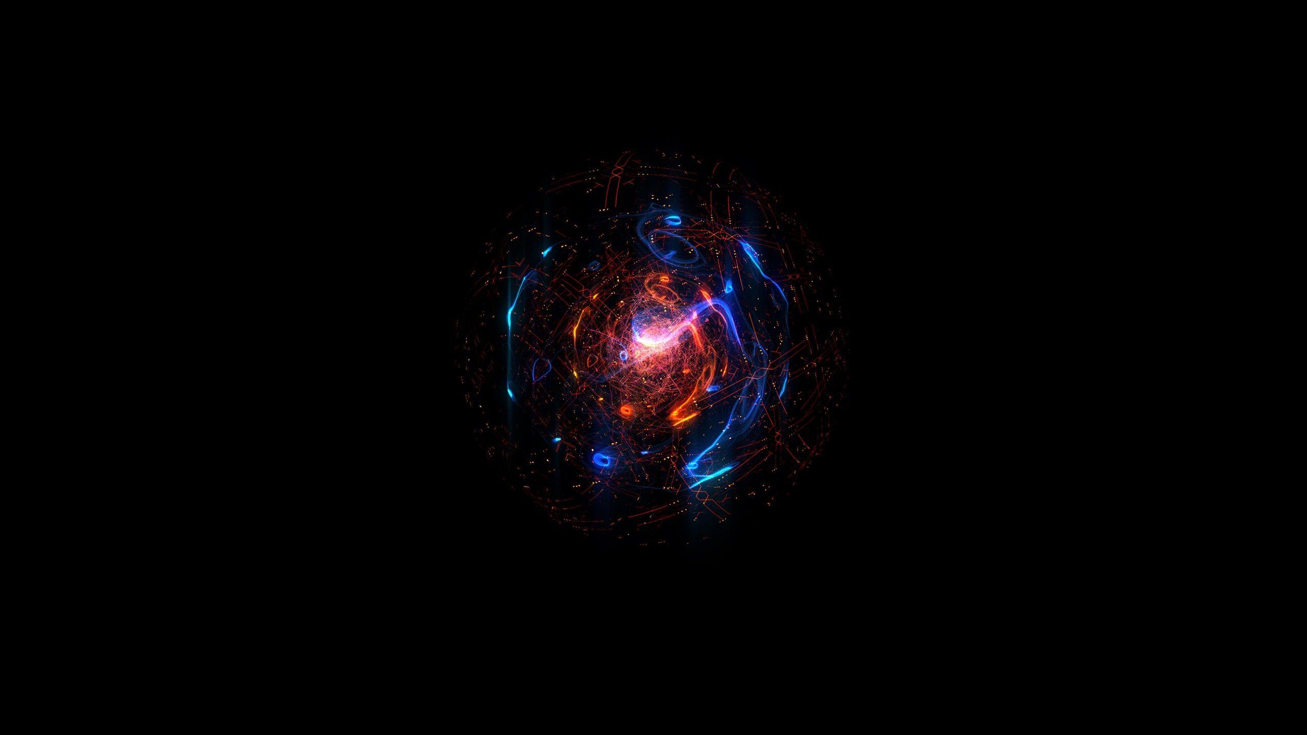2560x1440 #sphere, #digital art, #abstract, #dark, wallpaper