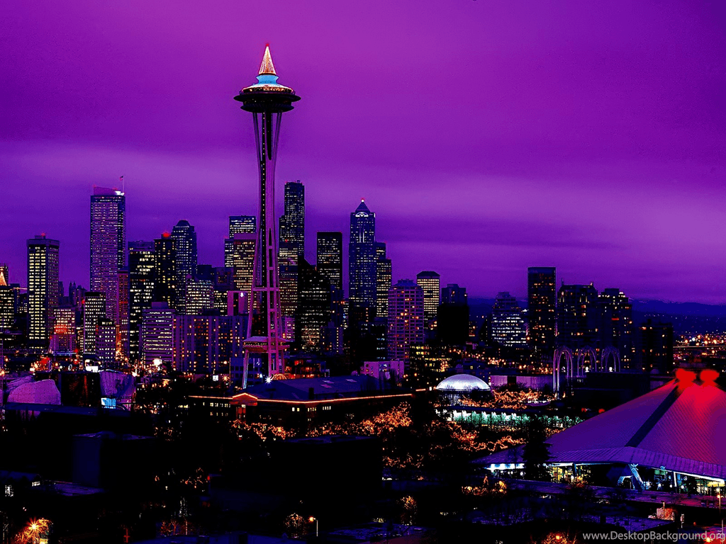 1024x768 Seattle Skyline Wallpaper Desktop Background