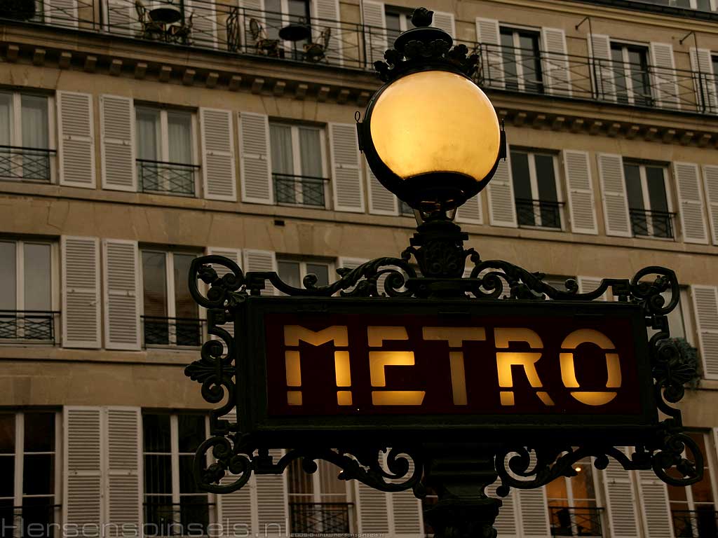 1024x768 Wallpaper: 'Metro 1' typical Paris metro entrance on the place St. Michel., Paris, France. A wallpaper by Mark van Laere. Wallpaper. Paris Collection. Mark van Laere Photography