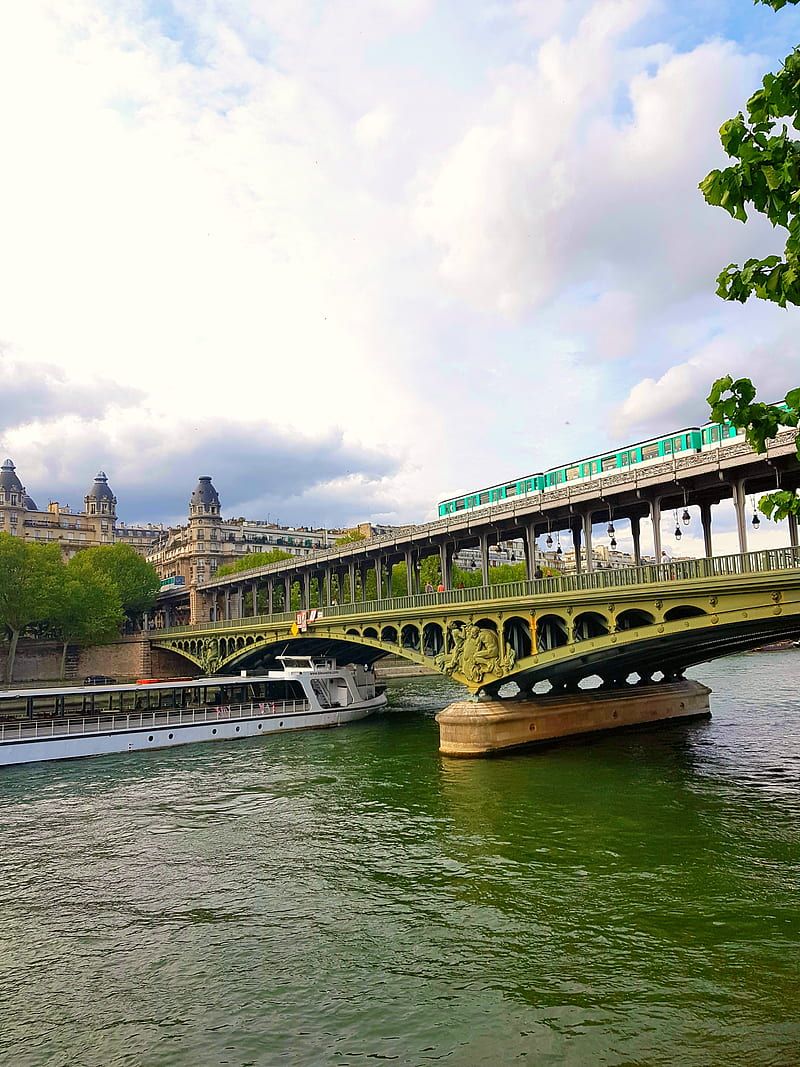 800x1067 Metro France, bridge, city, paris, train, tram, HD phone wallpaper