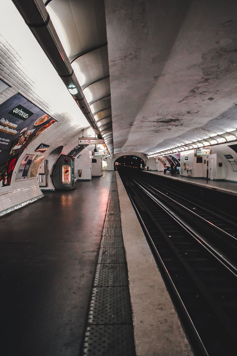 910x1365 3840x800px. free download. HD wallpaper: france, paris, rails, city, night, metro, white, subway, architecture