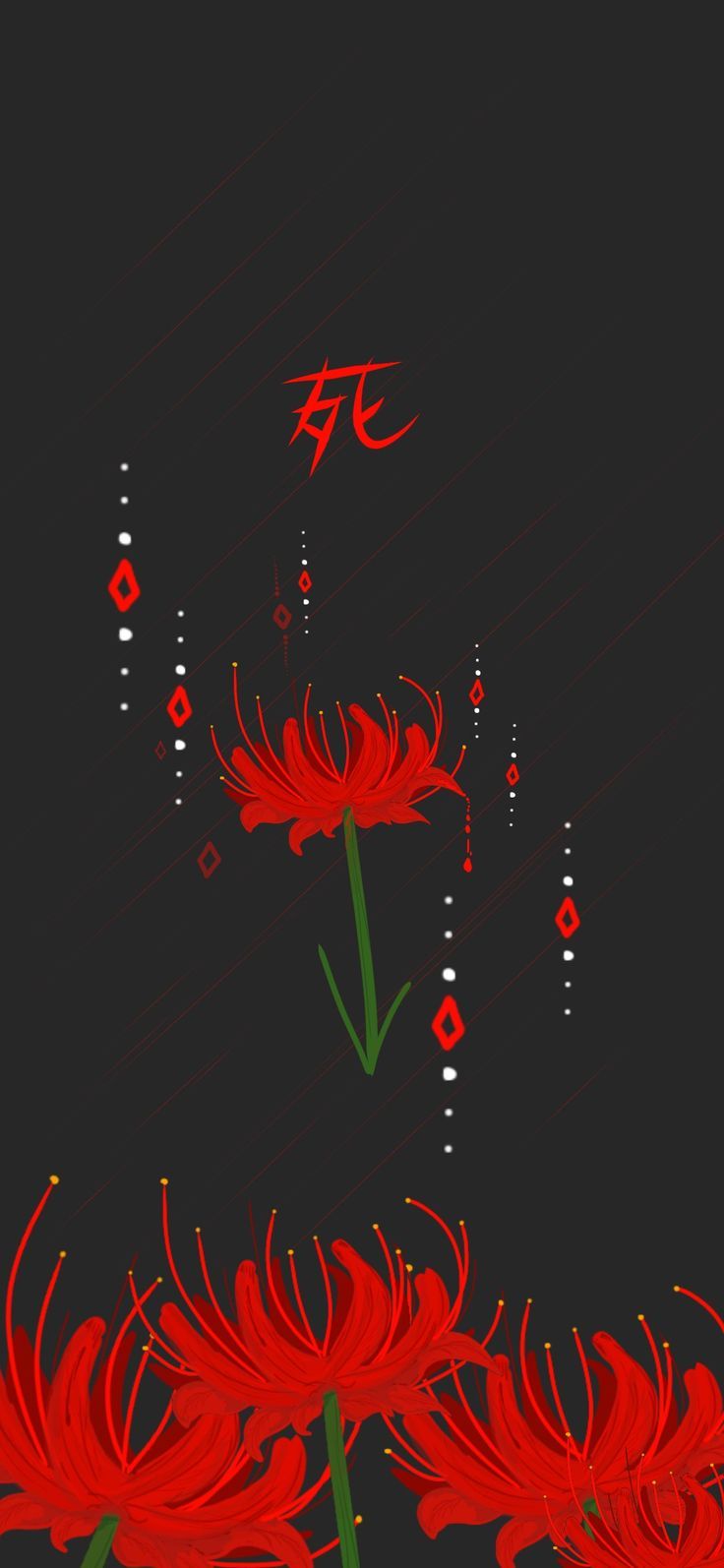 736x1594 Spider Lily wallpaper