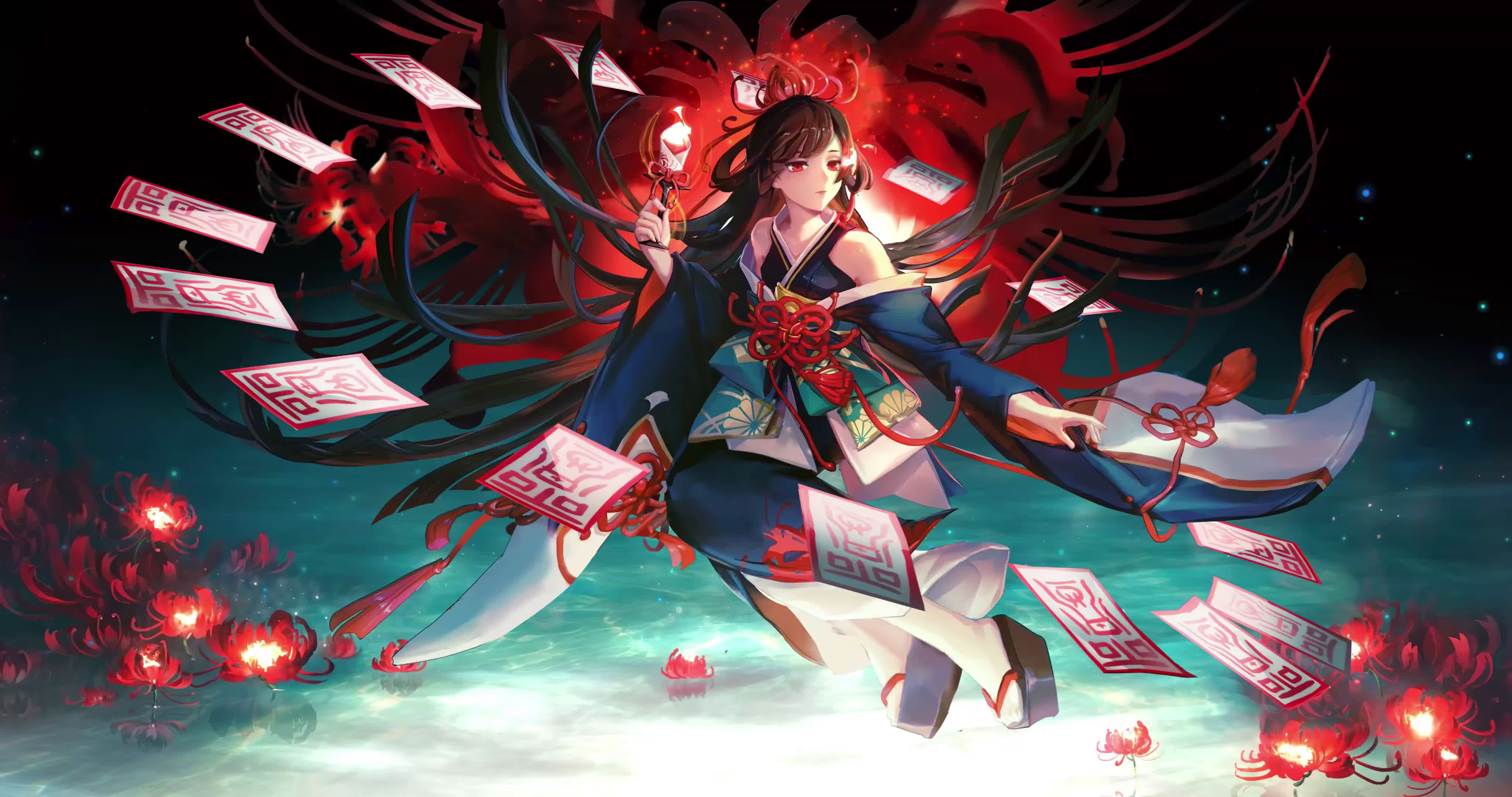 4096x2160 Watch 4K Anime 彼岸花 Red Spider Lily