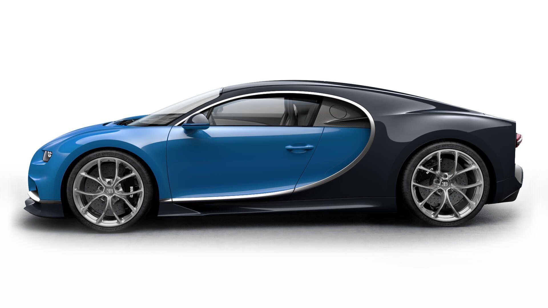 Bugatti Chiron сбоку