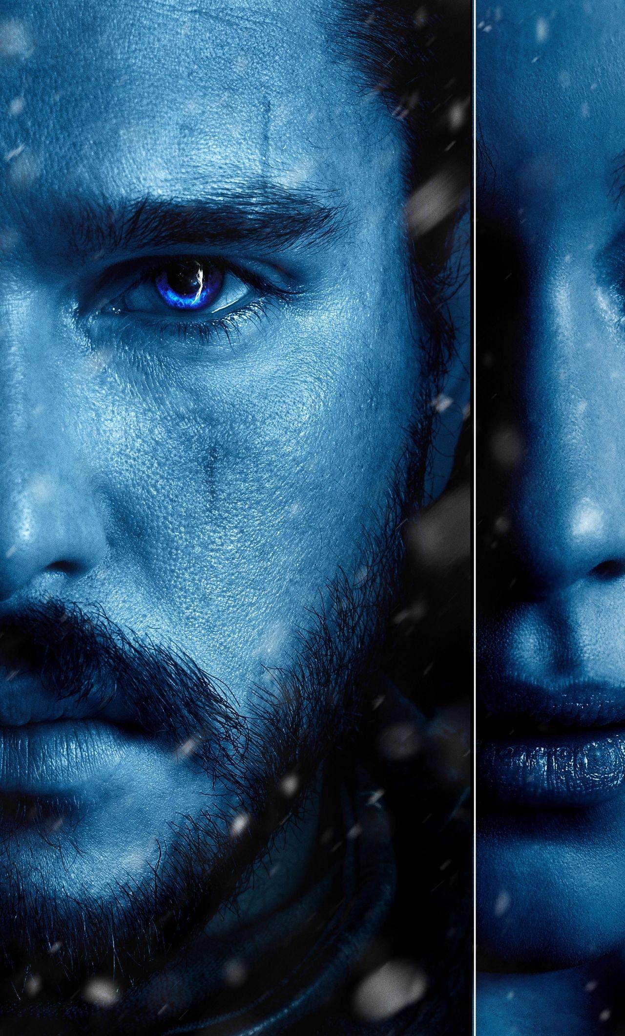 1280x2120 Game of Thrones Season 7 Jon Snow, Daenerys and Brandon