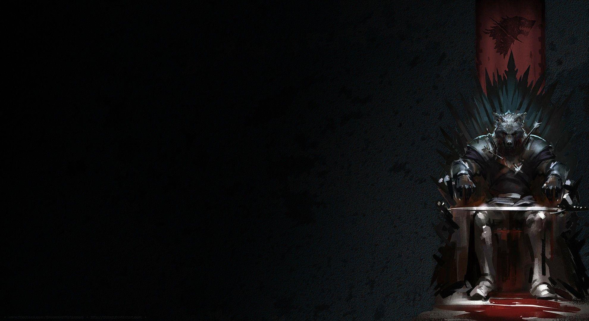 1980x1080 Game of Thrones, House Stark, Iron Throne, wolves wallpaper
