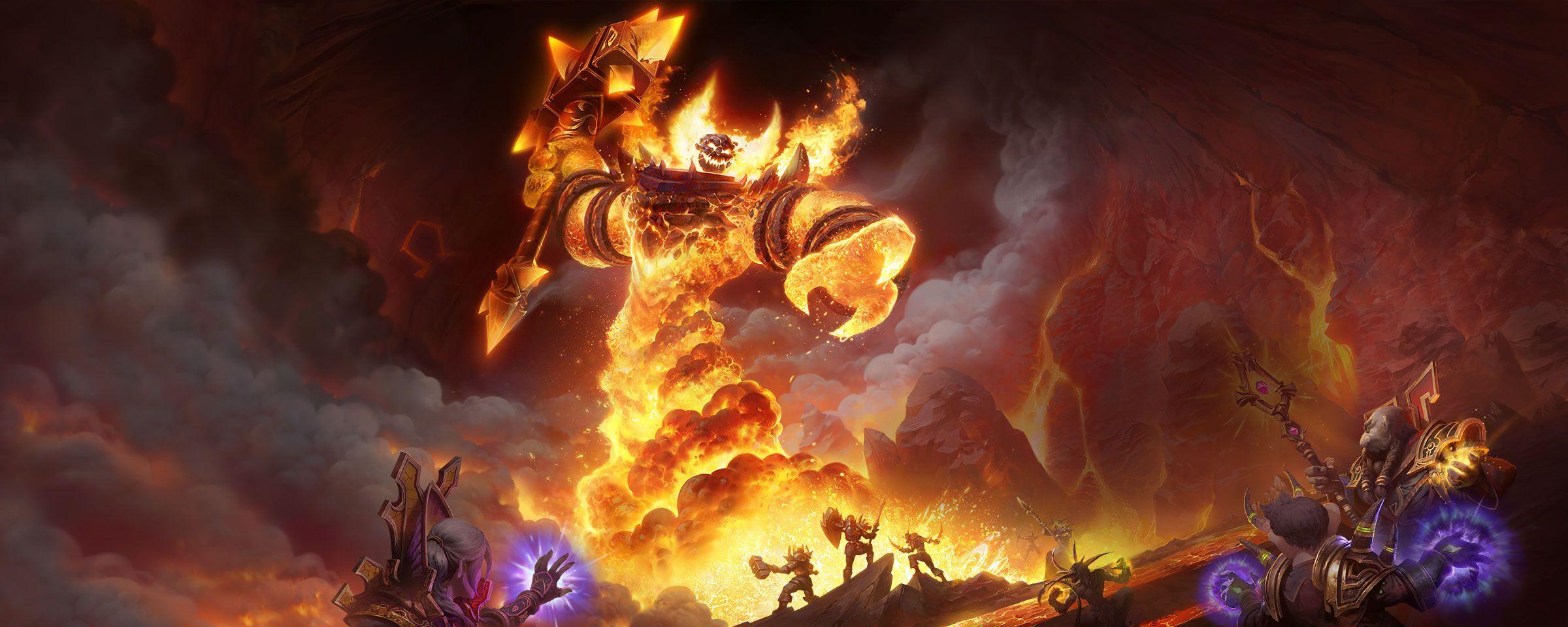2400x960 Classic WoW Ragnaros Background .