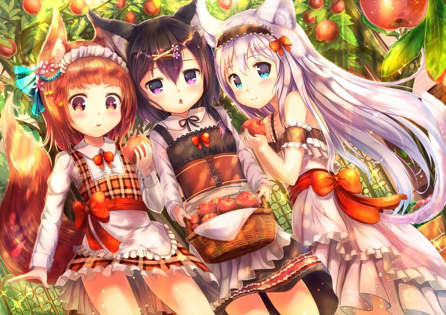 1500x1060 anime Girls, Anime, Nekomimi, Original Characters Wallpaper HD
