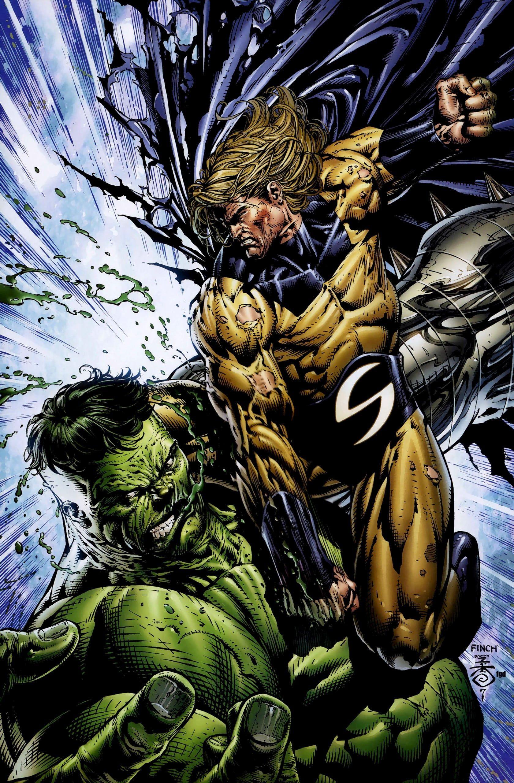 1680x2560 The Incredible Hulk and Shazam illustration, Marvel Comics, Hulk, Sentry HD wallpaper