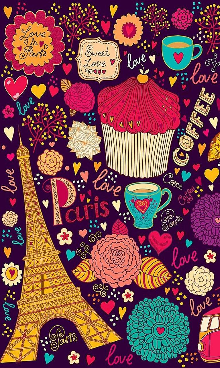 768x1280 Paris Love wallpaper