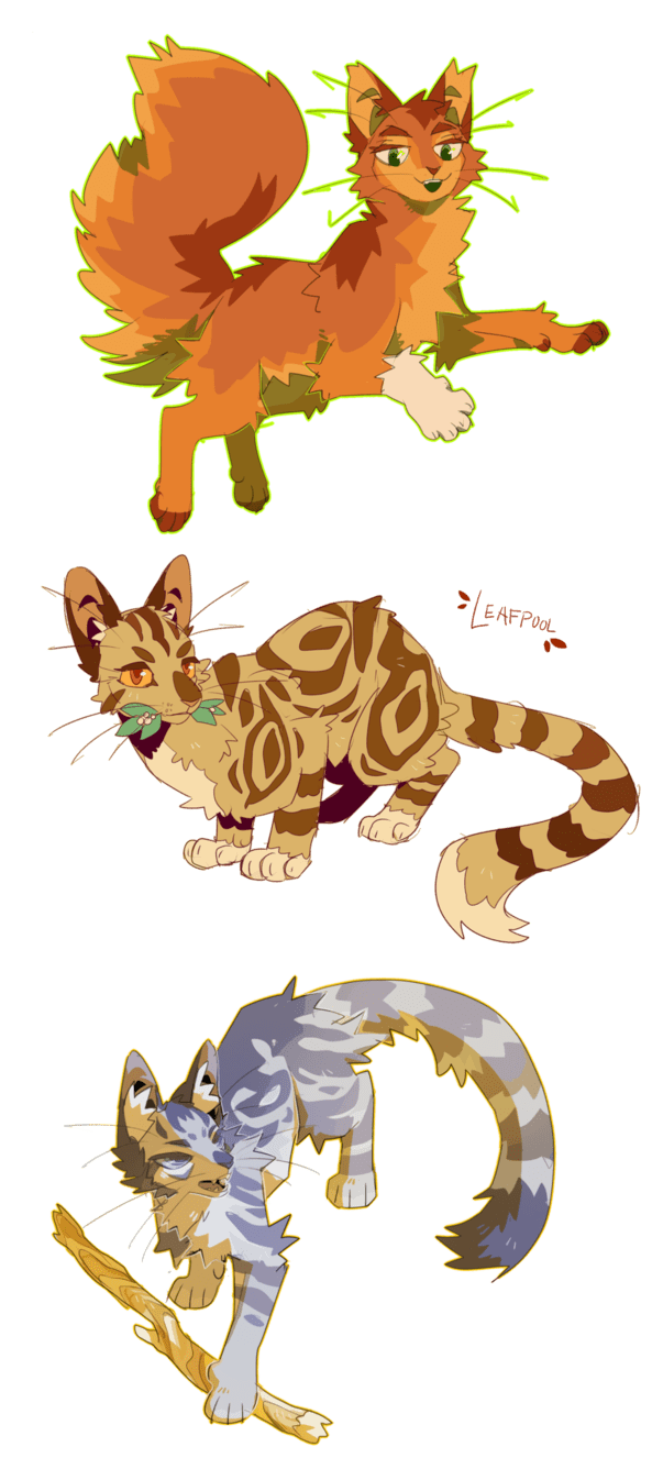593x1346 Squirrelflight + Leafpool + Jayfeather