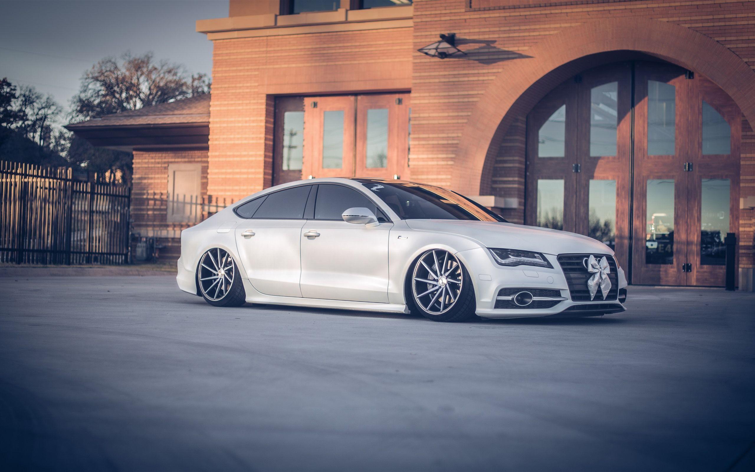 2560x1600 Wallpaper Audi A7 white car side view 5120x2880 UHD 5K Picture, Image