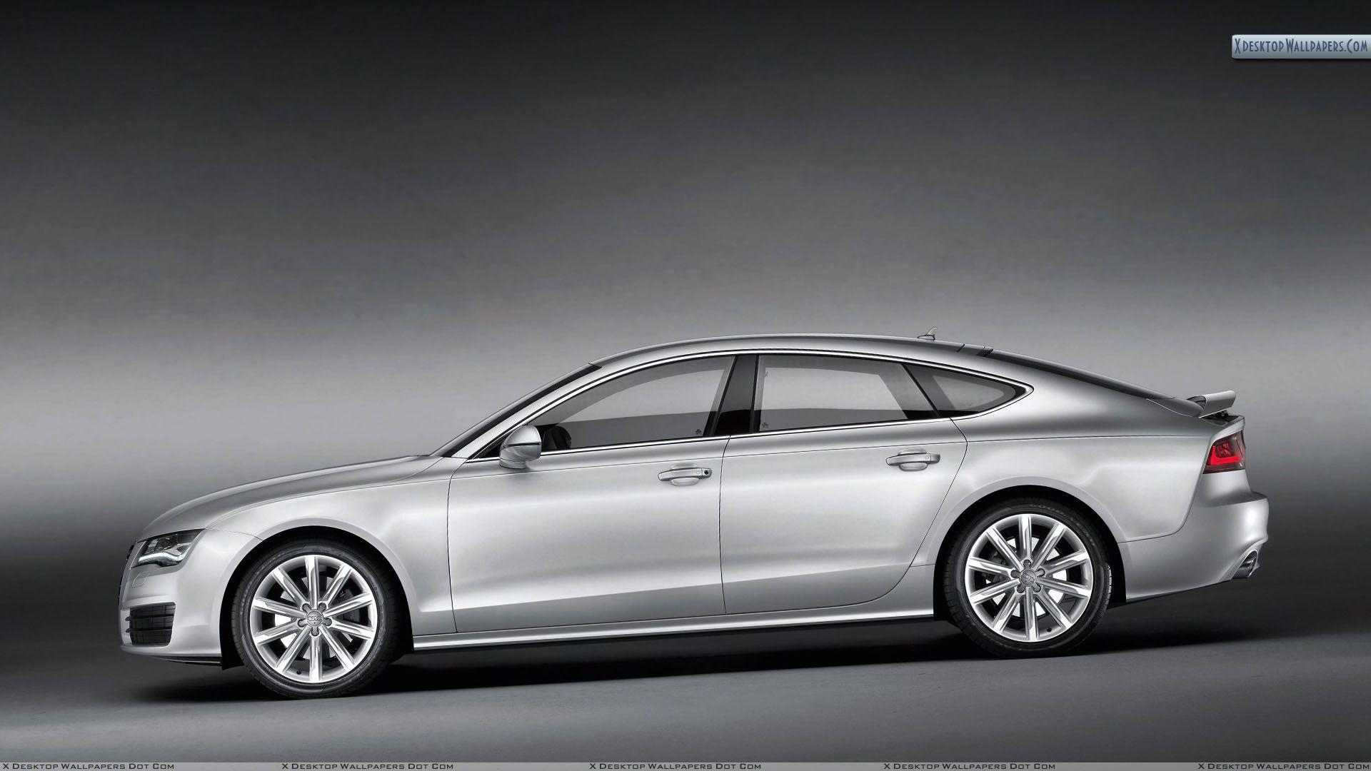 1920x1080 Side Pose of Audi A7 Sportback in Silver Color Wallpaper