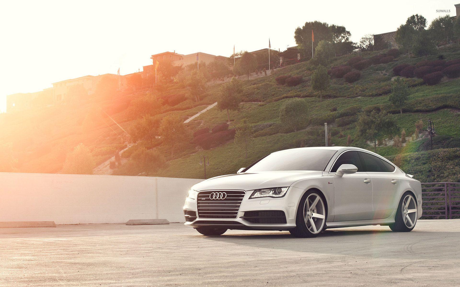 1920x1200 Sunset light upon a 2015 Audi A7 wallpaper wallpaper